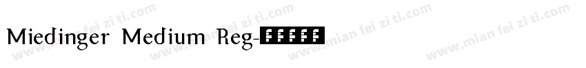 Miedinger Medium Reg字体转换